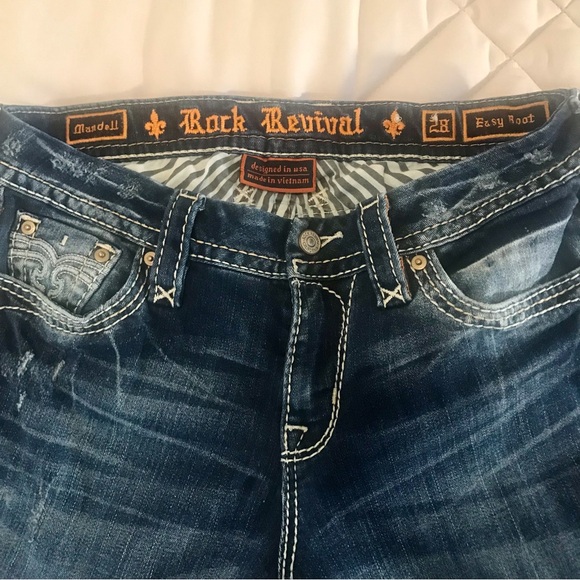 Rock Revival distressed boot cut jeans - Size 28 - Picture 4 of 8